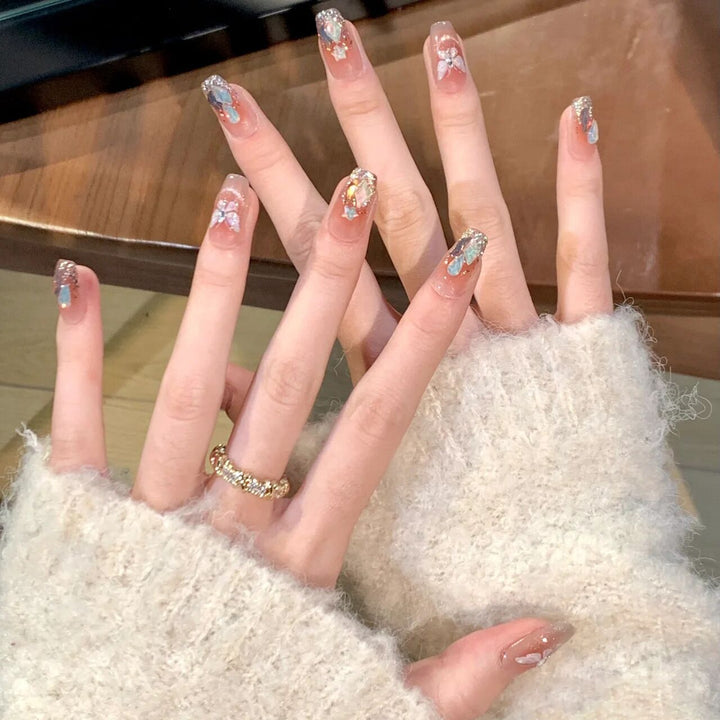 Decorative Press-On Nail Design Set Bowlift