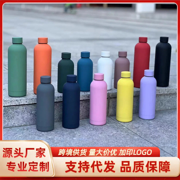 Double-Wall Insulated Stainless Steel Vacuum Bottle with Matte Silicone Sleeve Bowlift