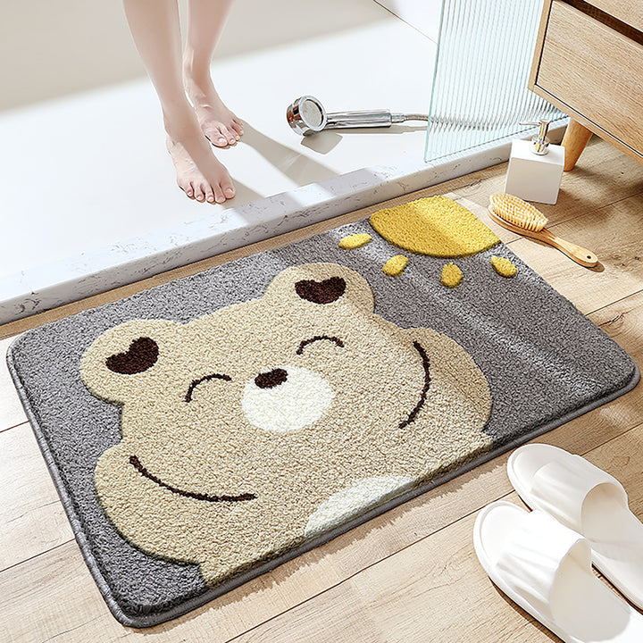 Plush Bunny-Themed Bath Mat Bowlift