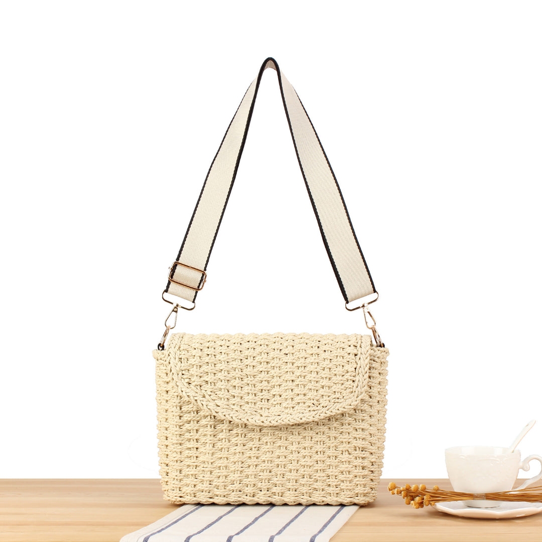 Shoulder bag in handcrafted woven style Bowlift