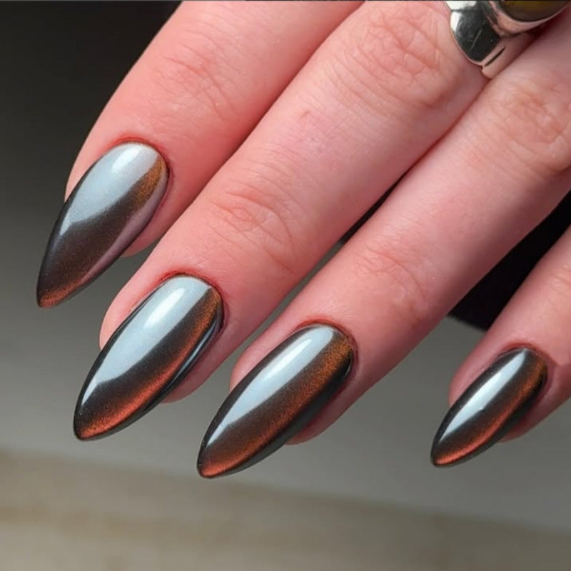 Gradient Stiletto Press-On Nail Set Bowlift