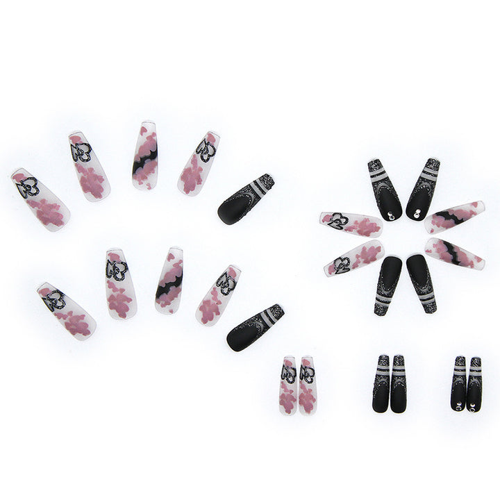 Artificial nail set with creative 3D elements and sparkling accents Bowlift