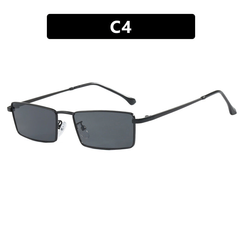 Women square sunglasses with metallic frame and comfortable nose pad Bowlift