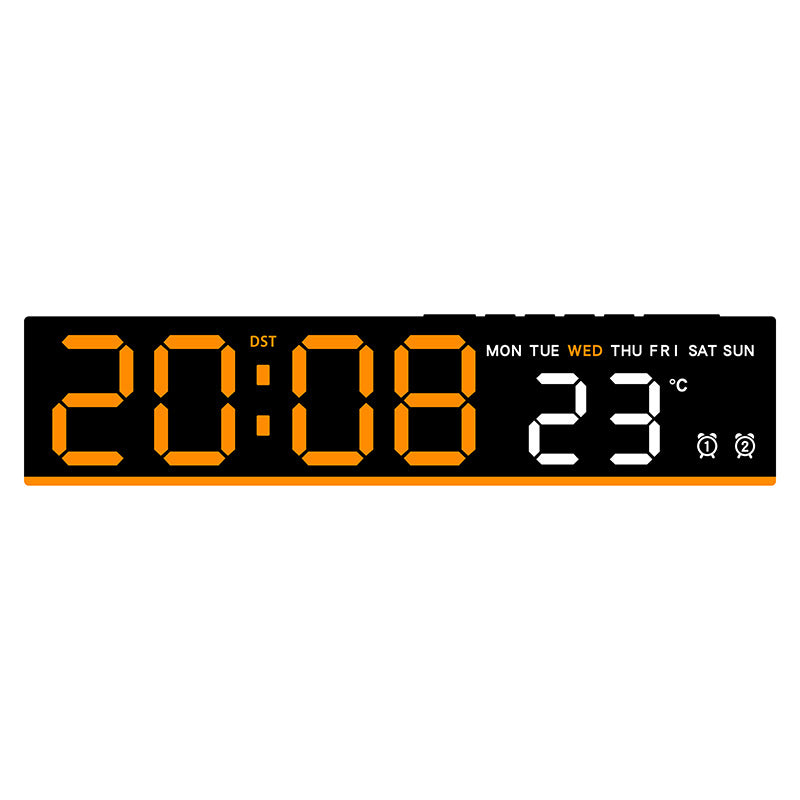 Digital clock with large LED display and temperature display Bowlift