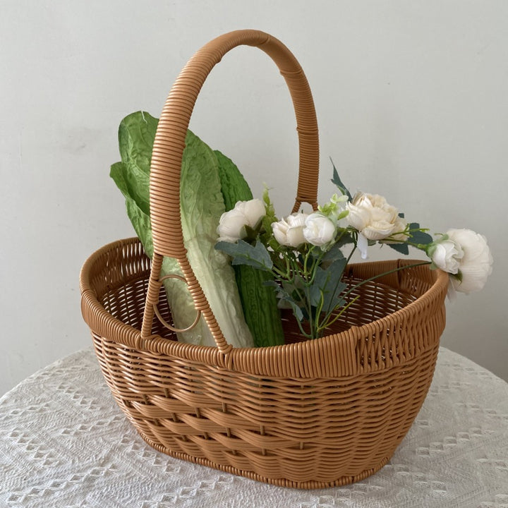 Natural Woven Market Basket Bowlift
