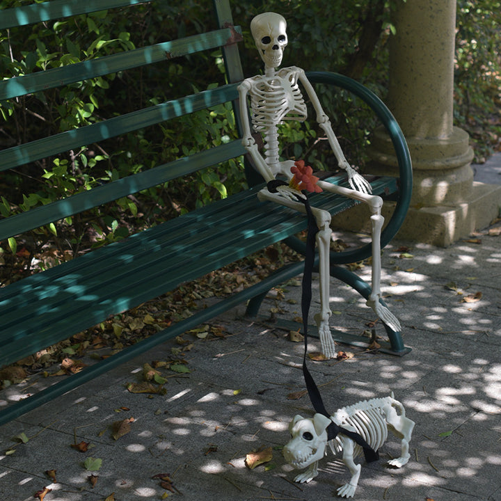 Skeleton Dog Walking Decoration Bowlift