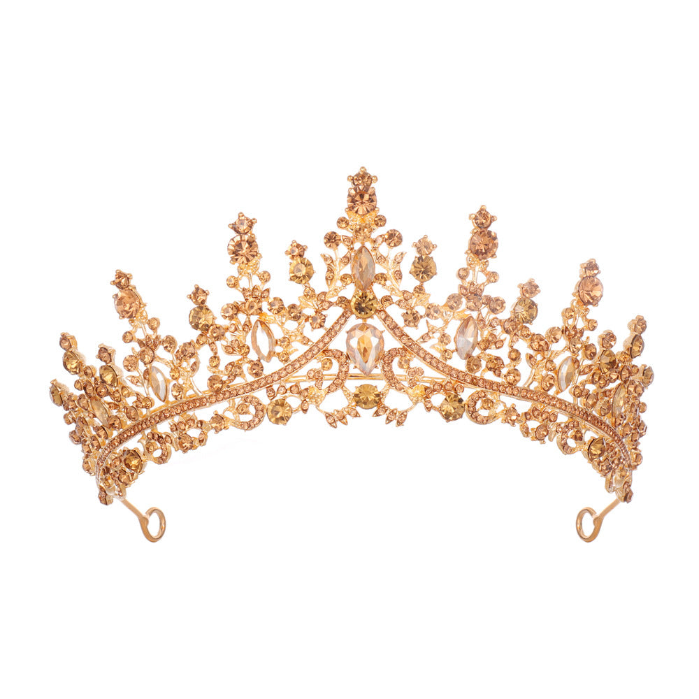 Ladies Rhinestone Tiara with Sparkling Gemstones Bowlift