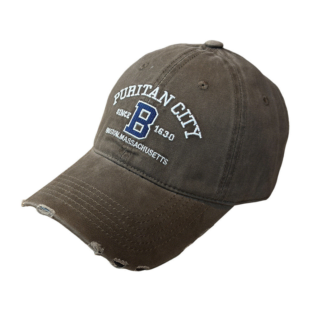 Men's Distressed Cotton Baseball Cap Bowlift 1784270269