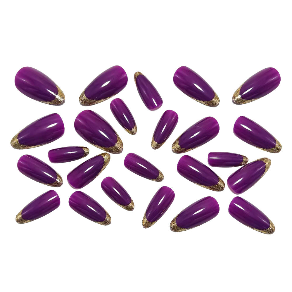 Artificial nails with glitter tip Bowlift