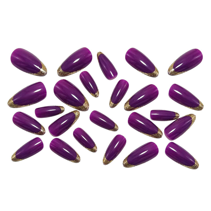 Artificial nails with glitter tip Bowlift