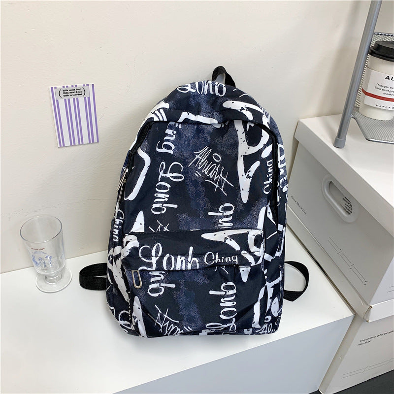 Urban Graffiti Print Backpack