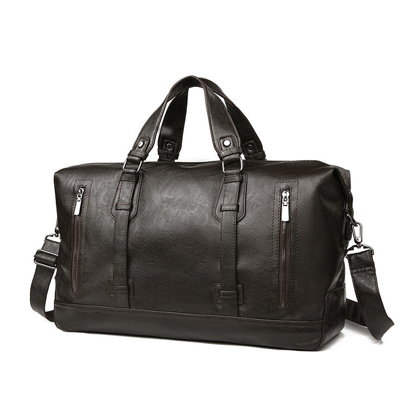 Premium Leather Weekend Duffel Bag Bowlift