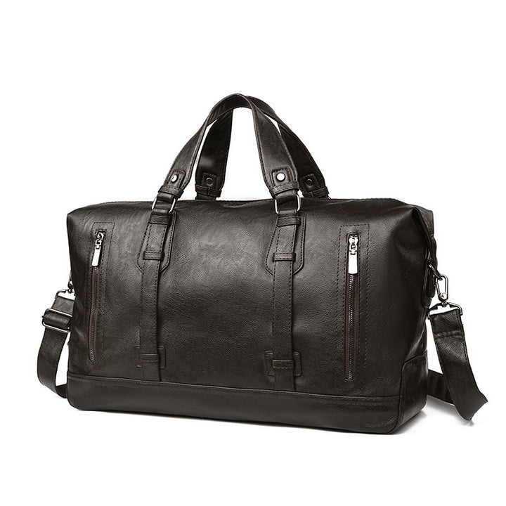 Premium Leather Weekend Duffel Bag Bowlift