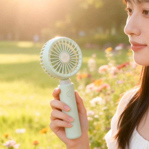 Ladies portable handheld fan with ergonomic design Bowlift