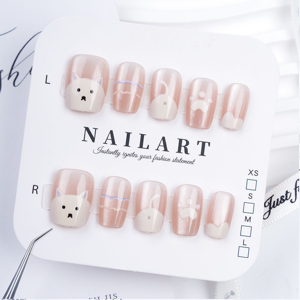 Artistic Stiletto Press-On Nail Set with Floral Embellishments Bowlift