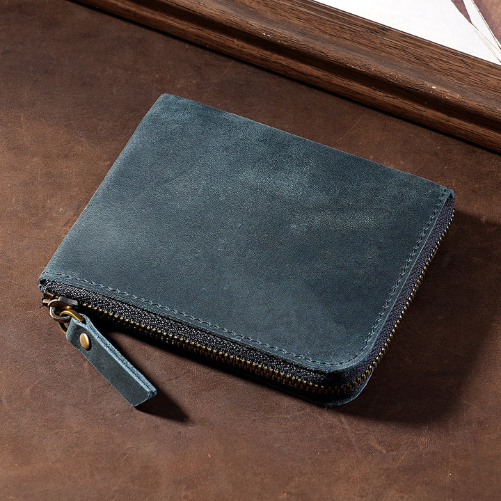 Premium Zippered Leather Wallet