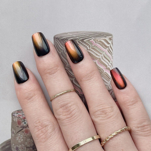 Artistic Ombre Press-On Nail Art Bowlift