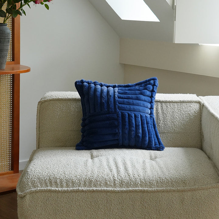 Textured Plush Decorative Cushion