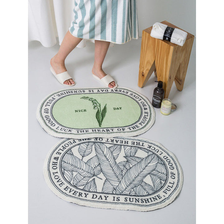 Floral Emblazoned Area Mat Bowlift