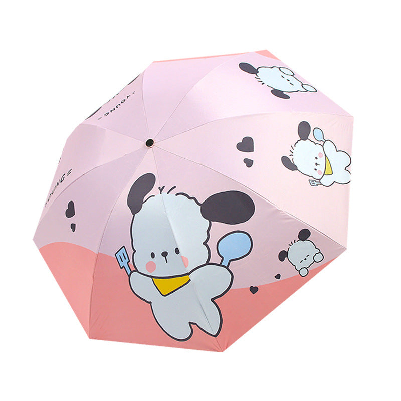 Women's Folding Kid's Umbrella with Cute Animal Designs Bowlift