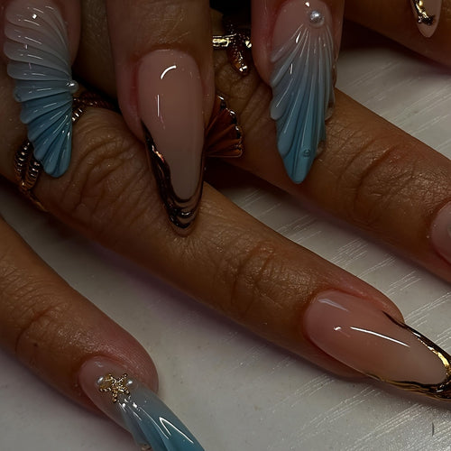 Artistic Sculpted Press-On Nail Set Bowlift