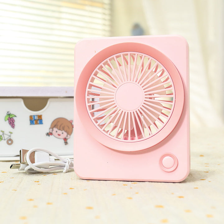 Ladies Portable Mini Table Fan with USB Port and Flexible Tilt Bowlift
