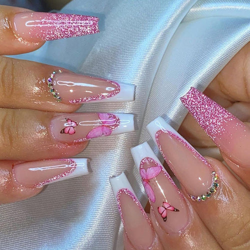 Decorative Butterfly Nail Art Extensions Bowlift
