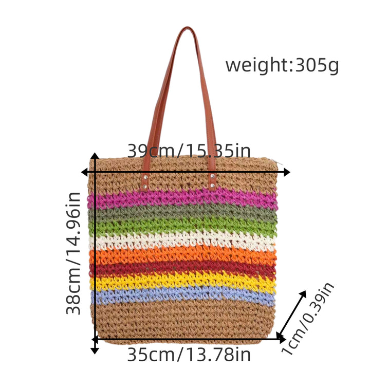Braided tote bag with colorful gradient Bowlift