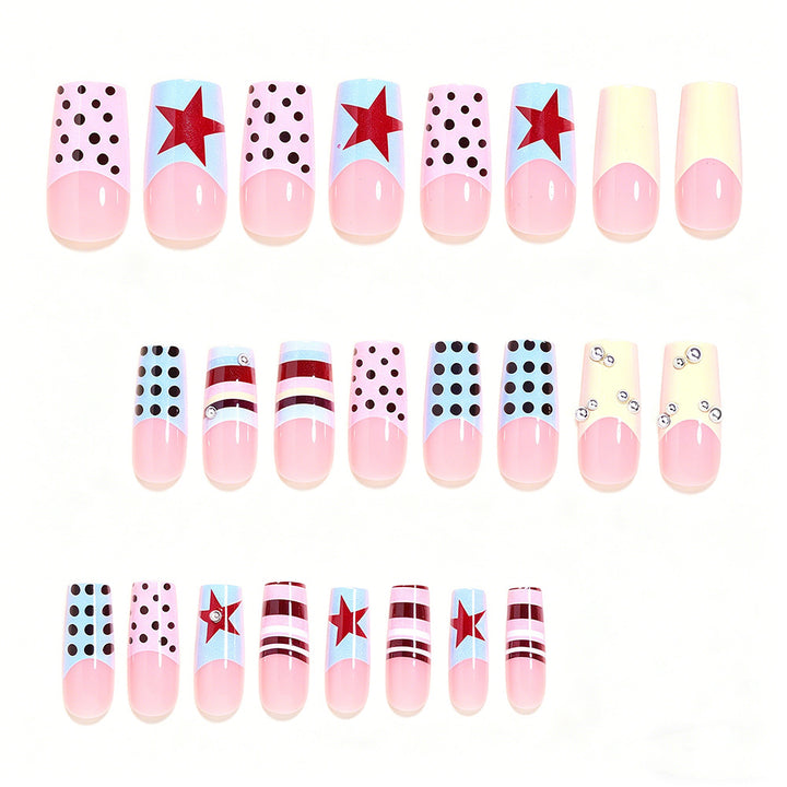Abstract Design Press-On Nail Art Tips Bowlift