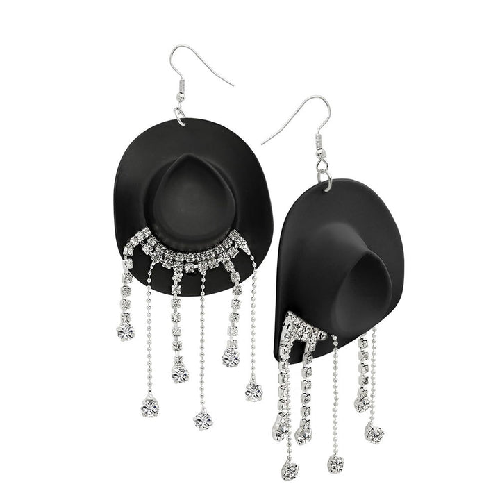 Cowboy Hat Inspired Dangle Earrings Bowlift