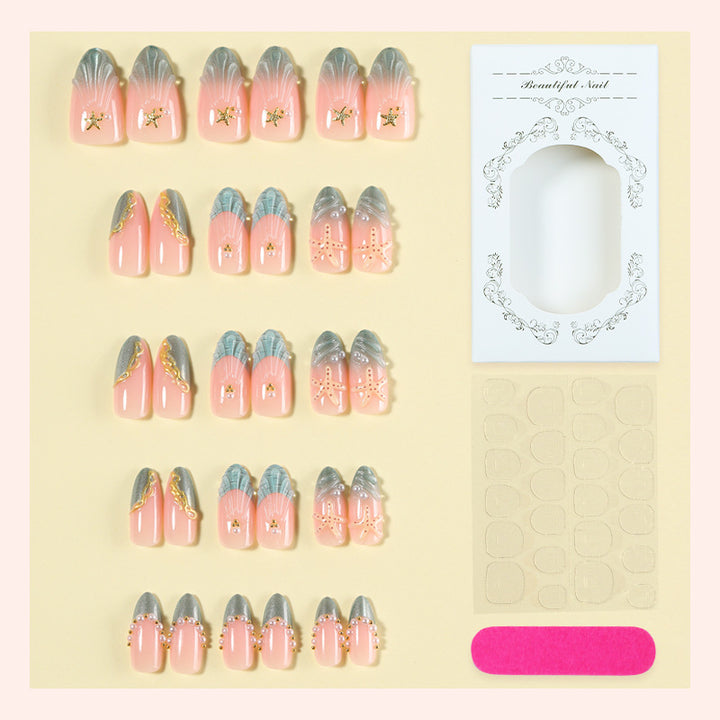 Decorative Press-On Nail Art Set with Unique Designs Bowlift