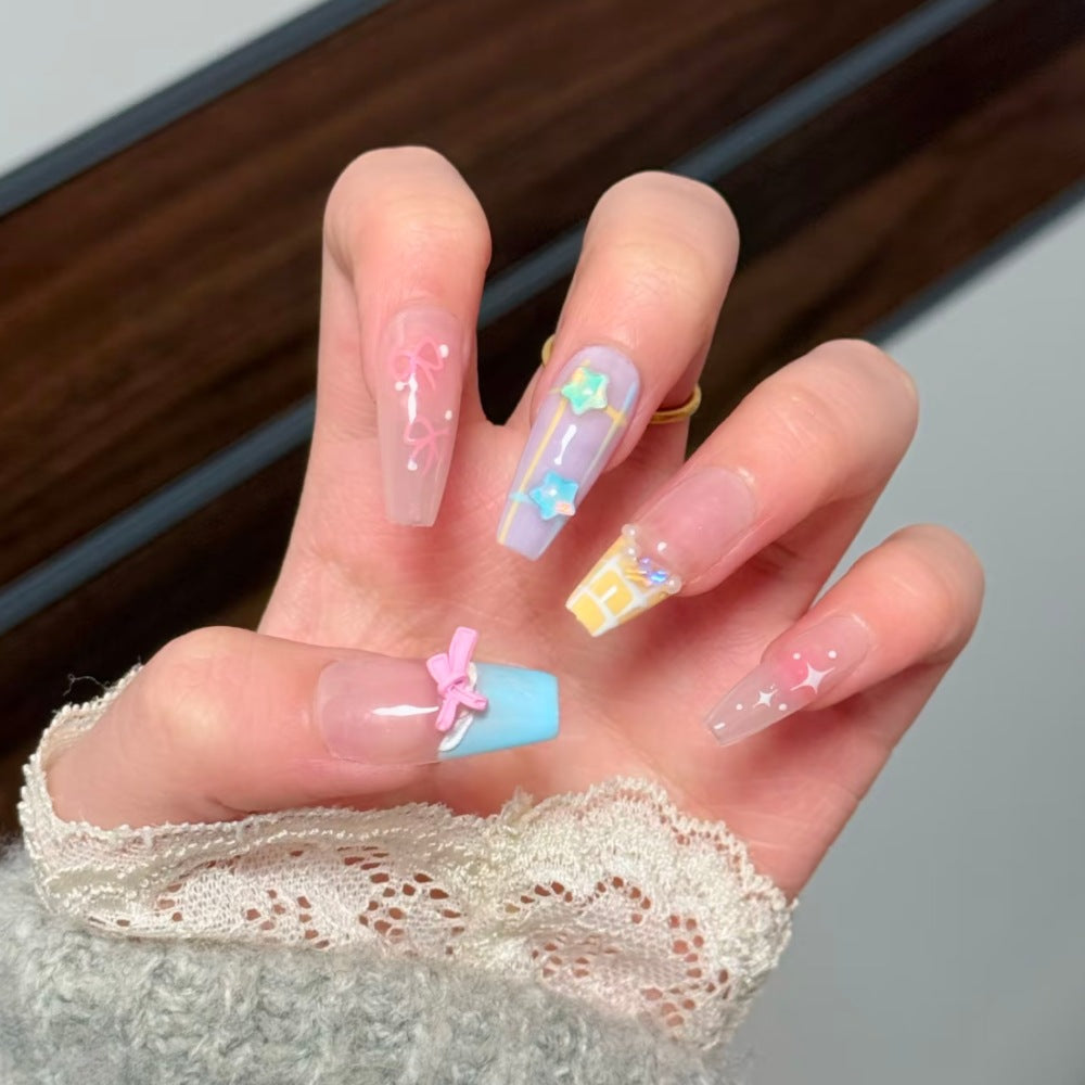 Crystal Embellished Press-On Nails Bowlift