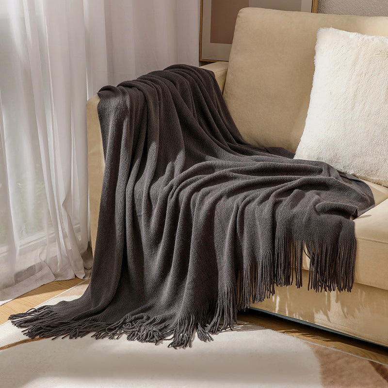 Luxurious Plush Fringe Throw Blanket