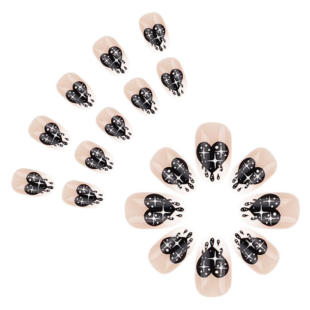 Artistic Heart-Design Press-On Nails Bowlift