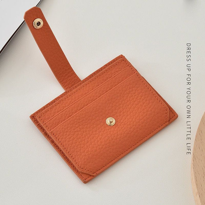 Textured Leather Card Holder Bowlift