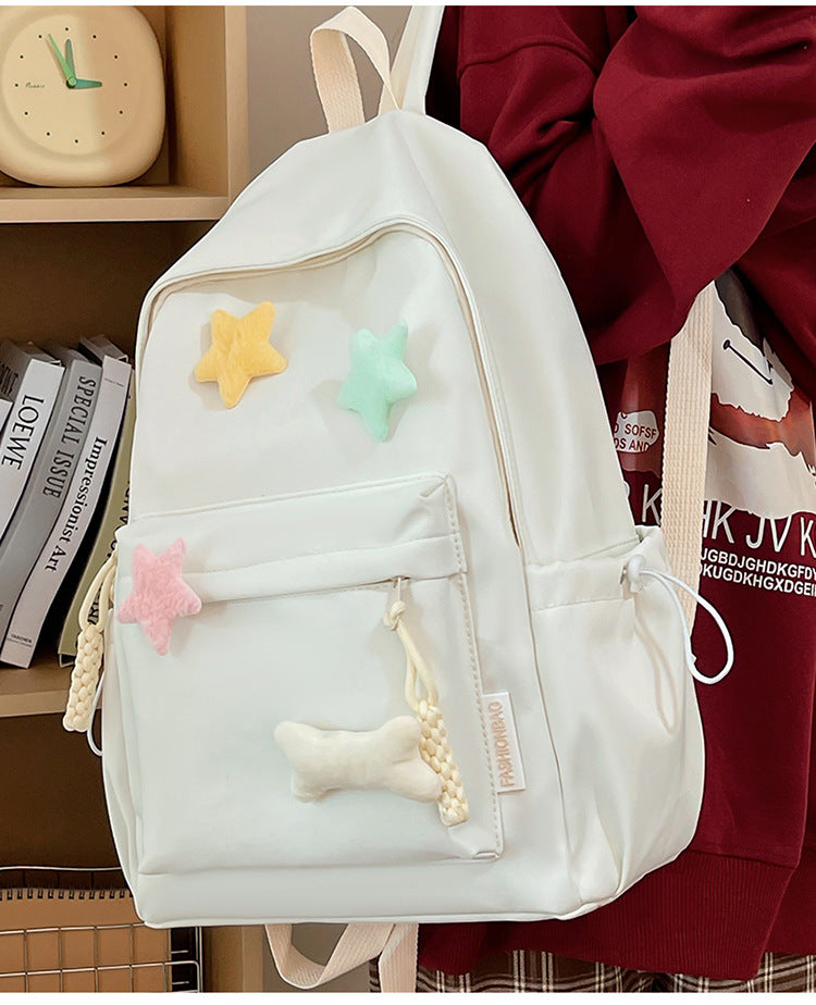 Cute Playful Star-Embellished Backpack