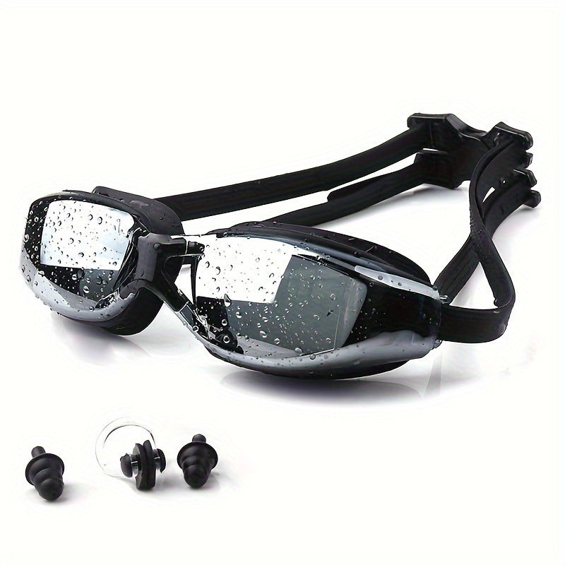 Swimming goggles with ergonomic design and adjustable head strap Bowlift