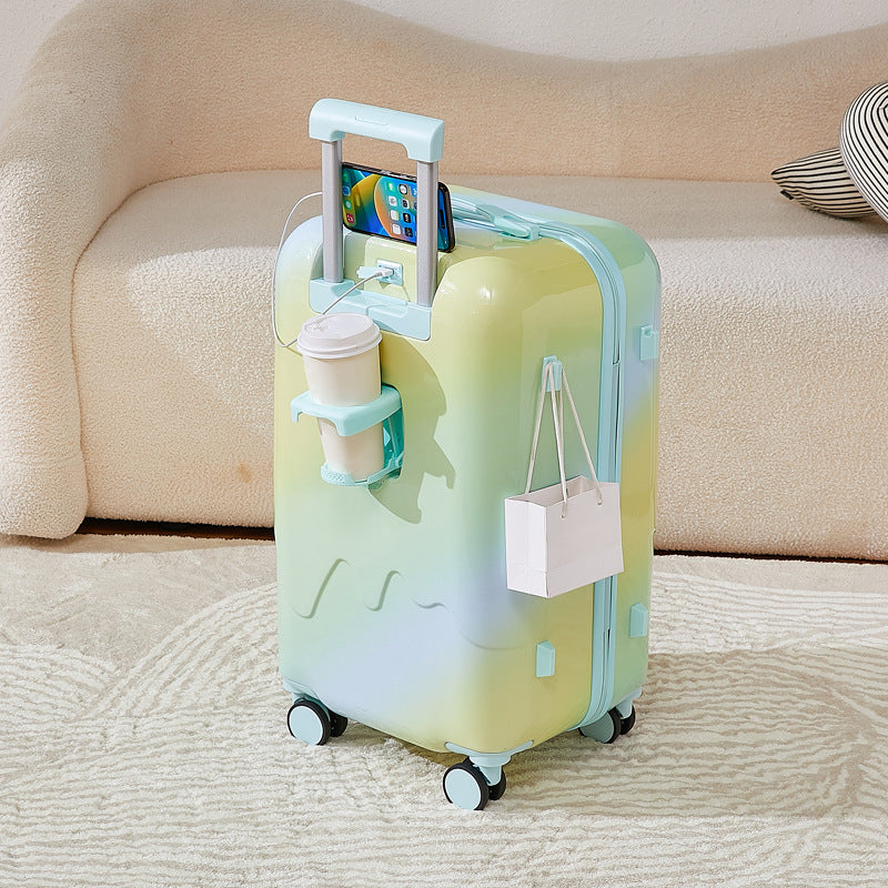 Unisex Compact Smart Hardshell Travel Suitcase Bowlift