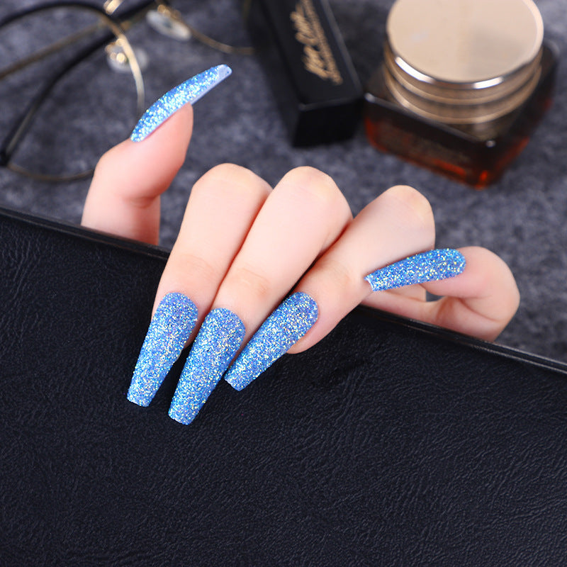 High-quality artificial nails with glitter effects Bowlift