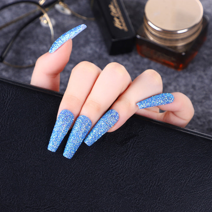 High-quality artificial nails with glitter effects Bowlift