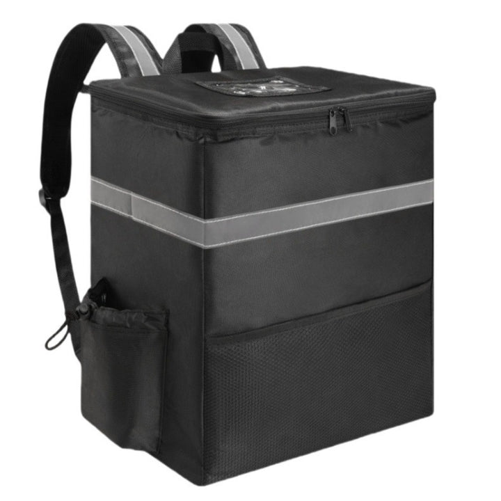Unisex nan insulated delivery backpack with thermal insulated box, reflective stripes and extra sturdy bottom Bowlift