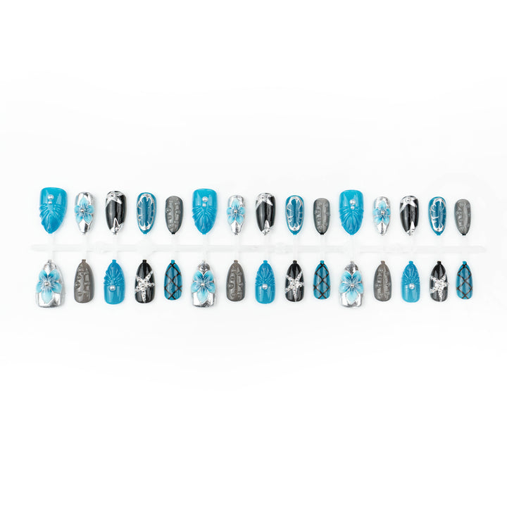 Artificial nail set with extravagant design Bowlift
