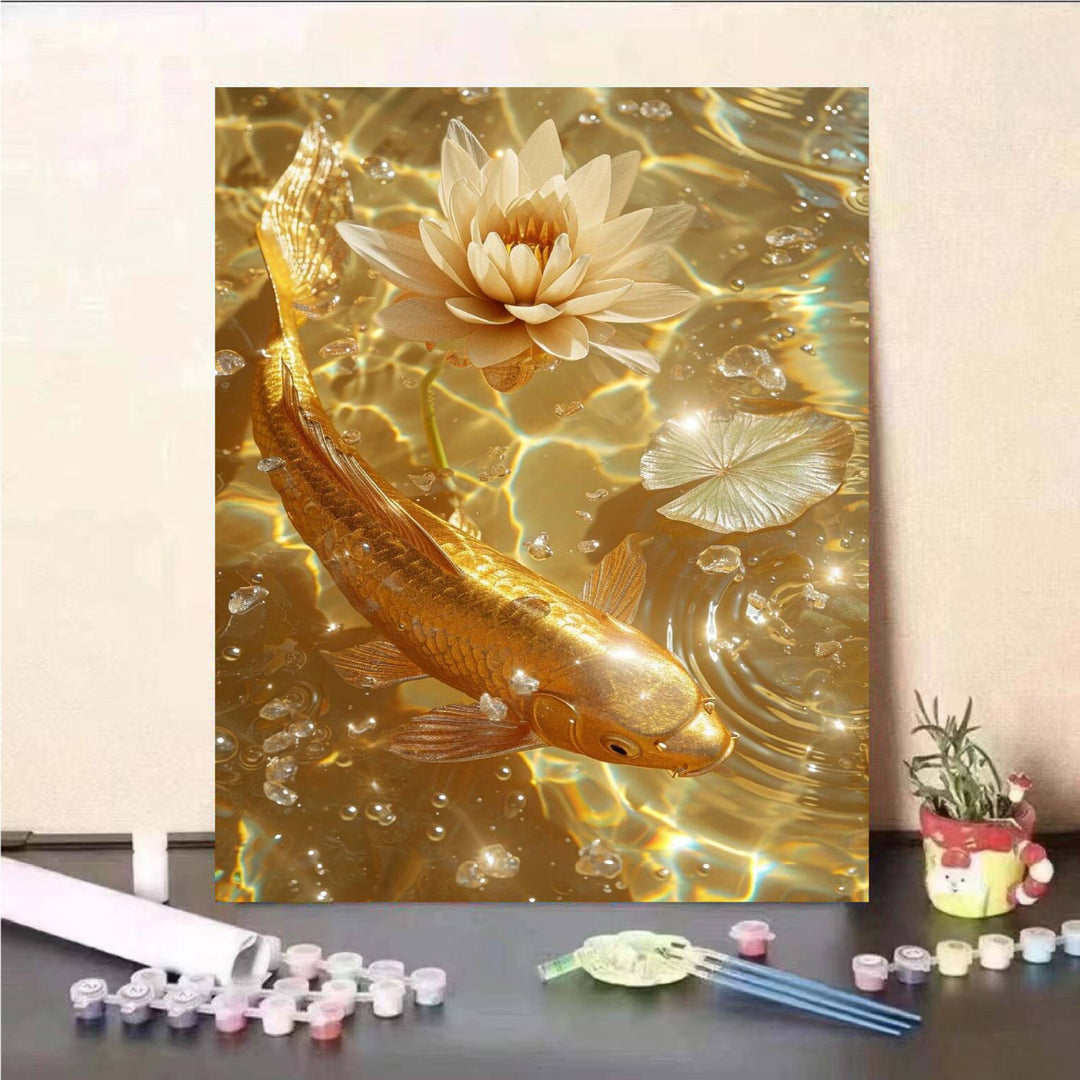 DIY Koi Fish and Water Lily Painting Kit Bowlift