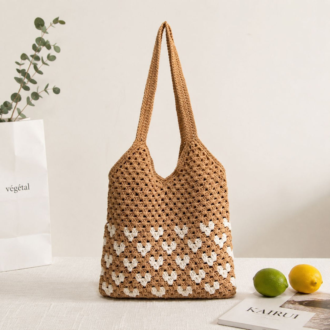 Hand-knotted tote bag in heart design Bowlift