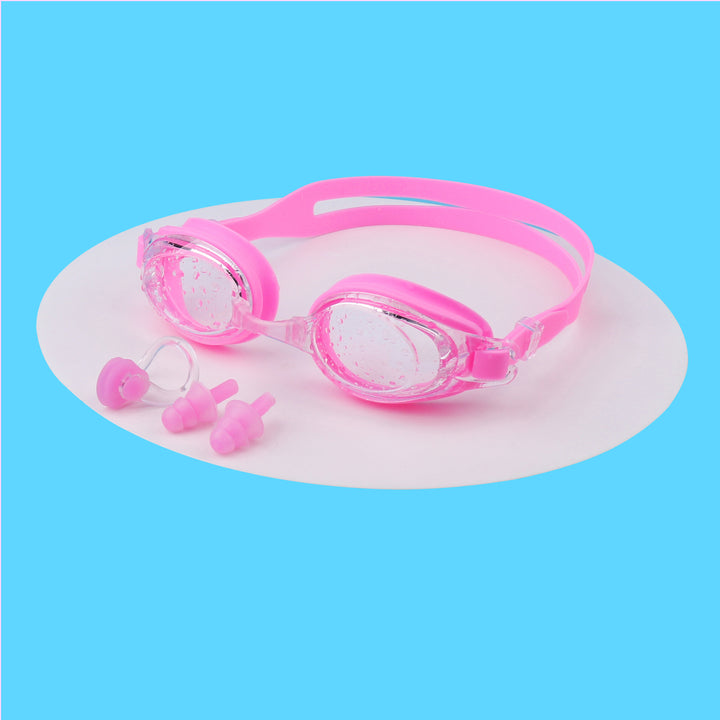 Swimming goggles with integrated ear protection and anti-fog Bowlift