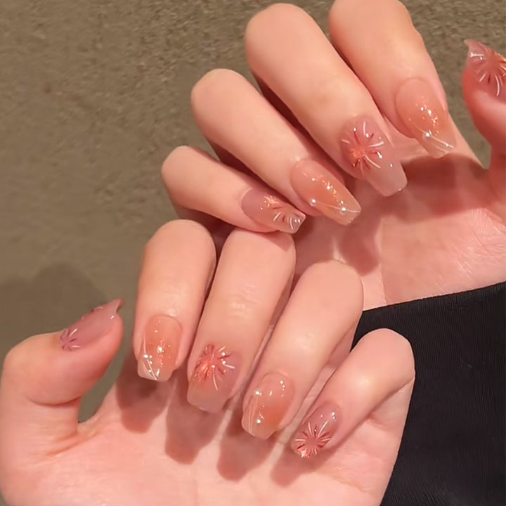 Ombre Press-On Nails with Glossy Finish Bowlift
