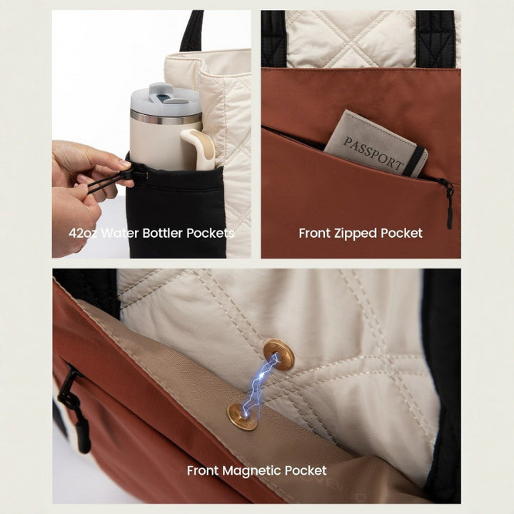 Modern Weekender Bag with Practical Interior Pockets Bowlift