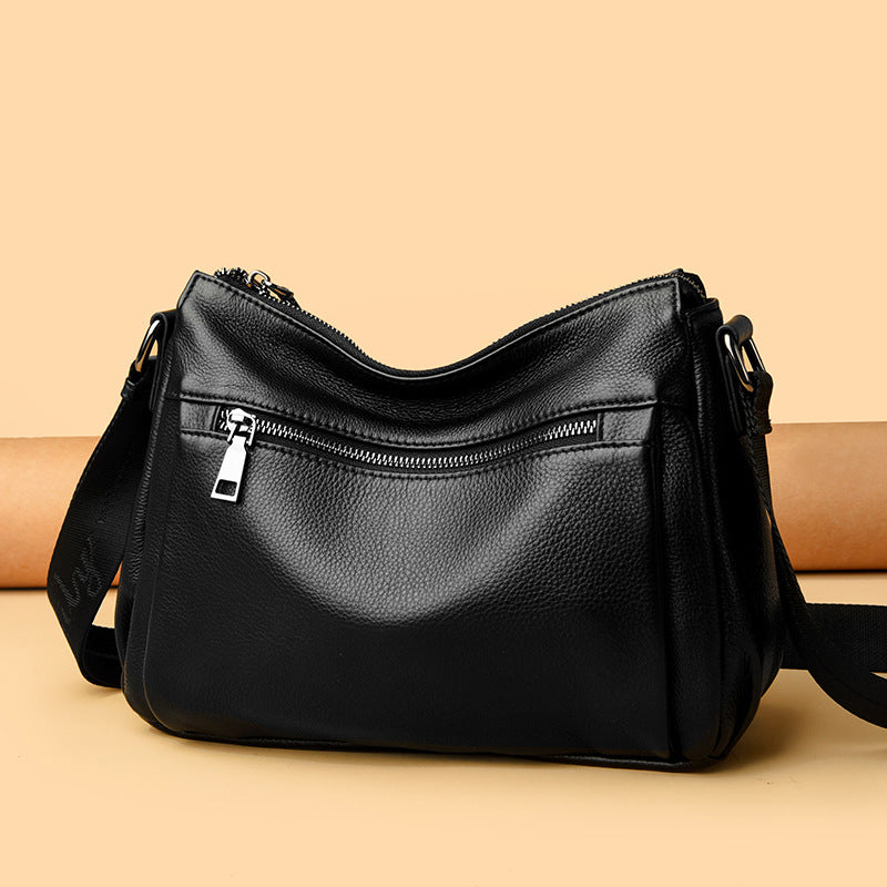 Textured Leather Crossbody Bag Bowlift