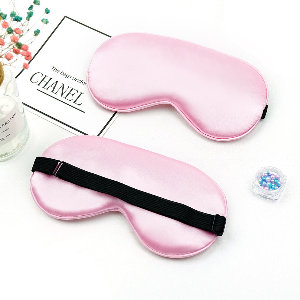 Unisex nan luxurious silk sleep mask with contoured eye cavity and adjustable elastic band Bowlift