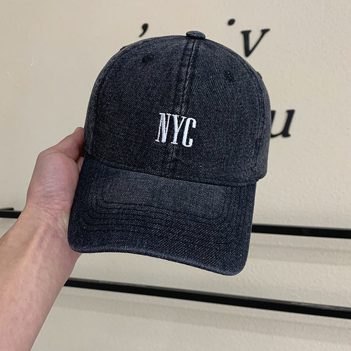 Women's Vintage-Inspired Denim Baseball Cap Bowlift